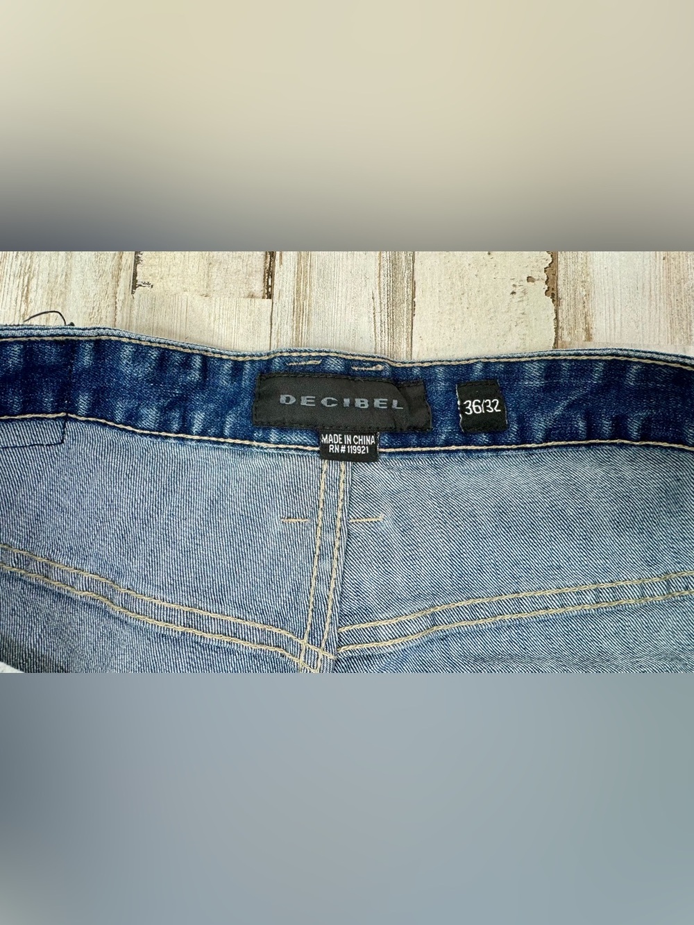 Decibel Men’s Jeans 36x32 Blue Straight Cotton Denim Zipper Button - Picture 4 of 11